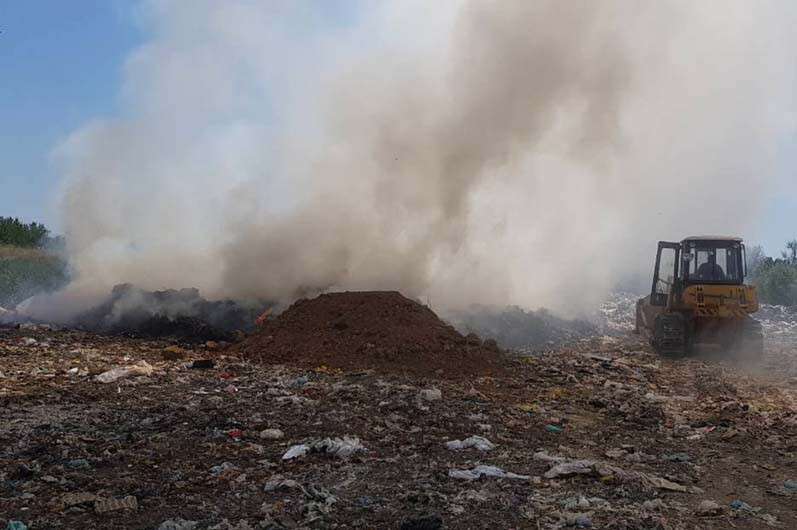 В Днепропетровской области горела свалка бытовых отходов. Новости Днепр