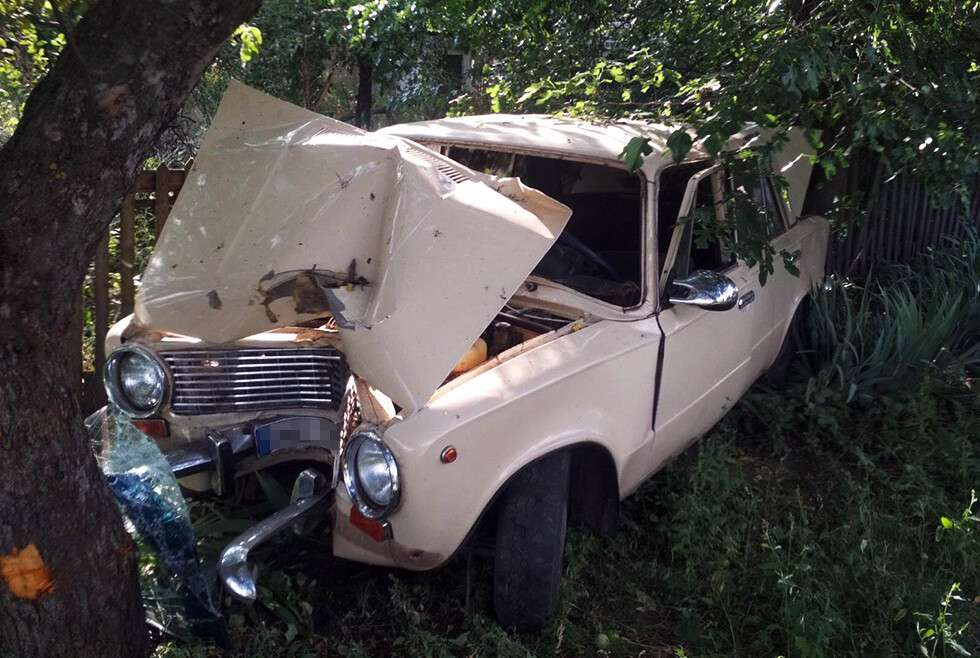 Авария в селе: под Днепром автомобиль ВАЗ врезался в дерево, Новости Днепра