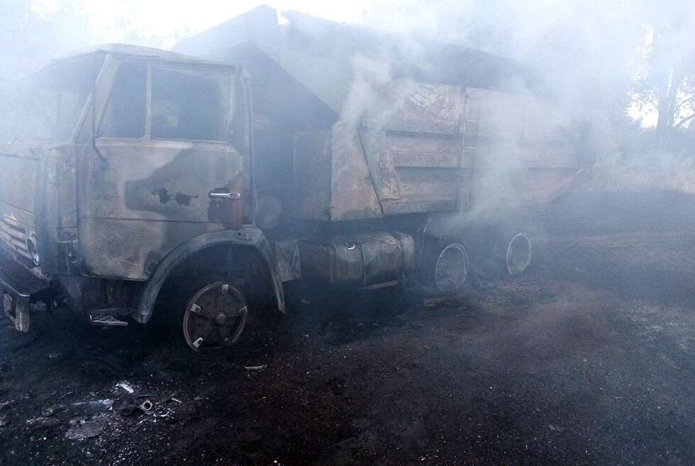 На Днепропетровщине сгорел грузовой автомобиль КАМАЗ, Новости Днепра