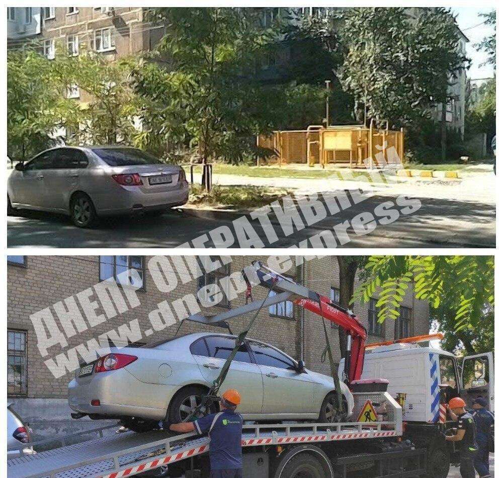 В Днепре вчера эвакуировали 24 авто, припаркованных с нарушениями. Новости Днепра
