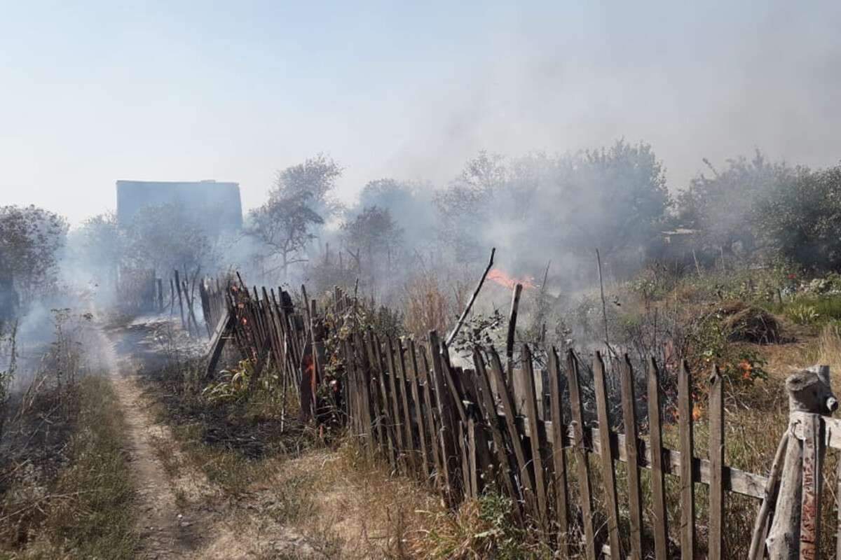 Под Днепром загорелись дома на территории дачного кооператива: фото