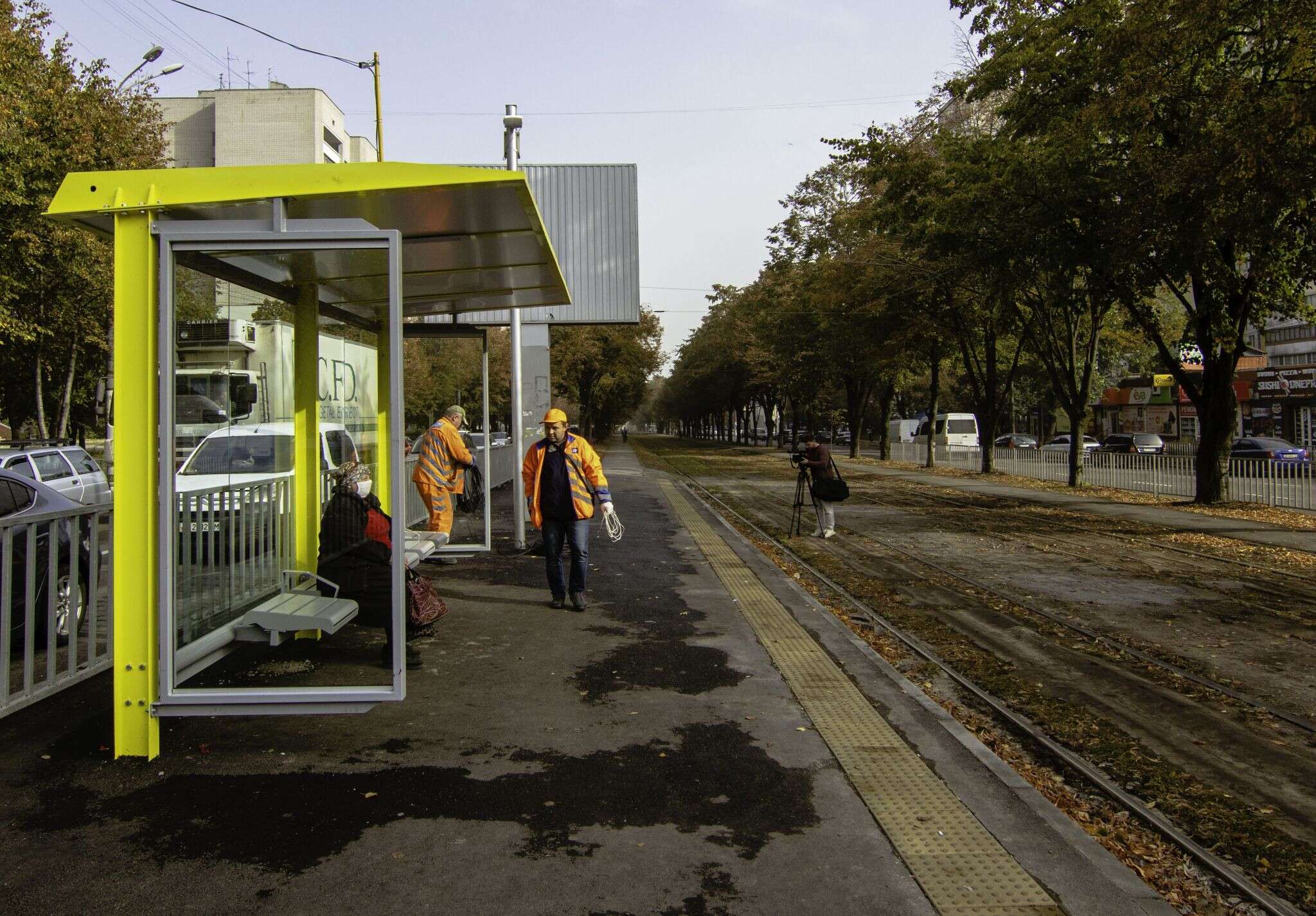 В Днепре презентовали 9 трамвайных платформ с остановками по ул. Рабочей: фото