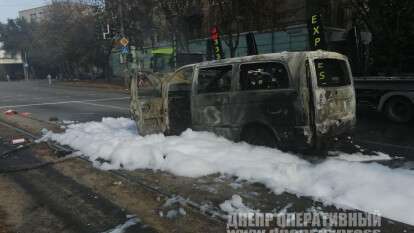 На Богдана сгорел мерседес