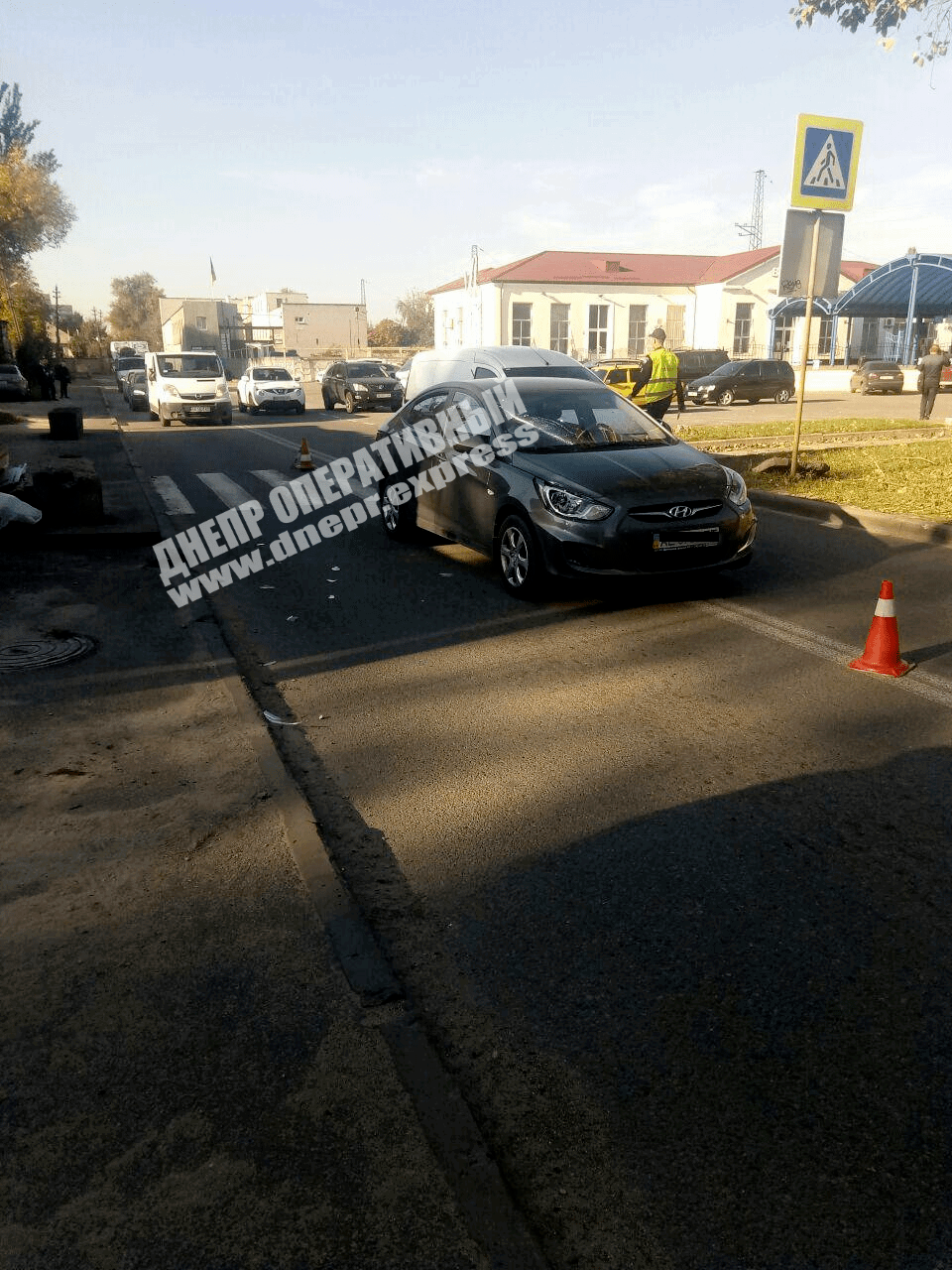 В Днепре на улице Каруны Hyundai сбил подростка на пешеходном переходе. Новости Днепра