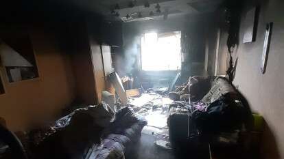 В Днепре на улице Гладкова произошел пожар в многоэтажном доме