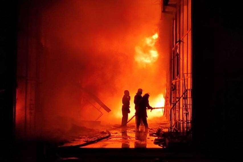 В Харькове произошел масштабный пожар на рынке Барабашово
