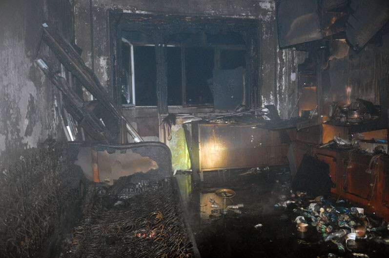 В Днепре на Слобожанском проспекте произошел сильный пожар