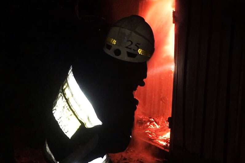 В Днепре на Электрической пожарные час тушили дом: видео