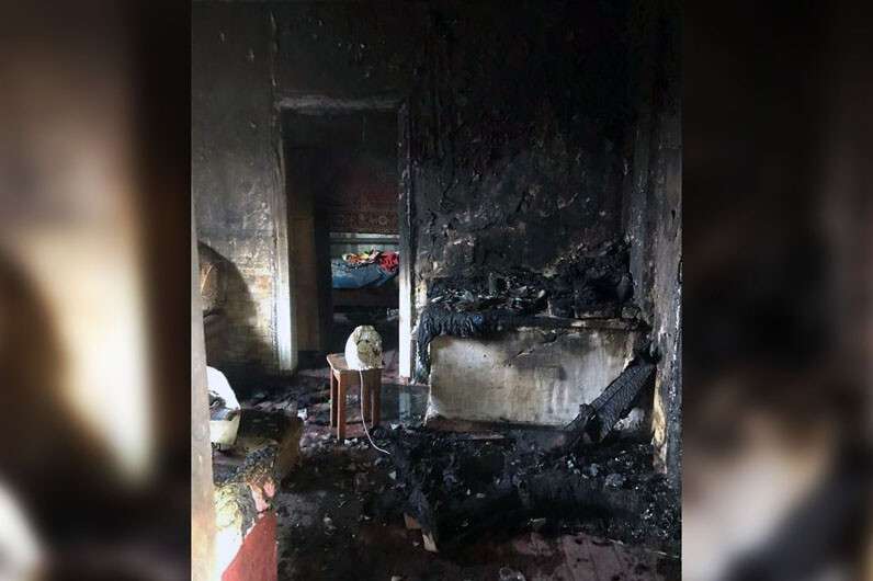 На Днепропетровщине при тушении пожара в доме обнаружили труп хозяйки, лежащий в кровати