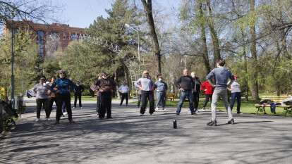 гимнастика в парке Глобы Днепр