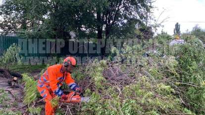 Последствия непогоды в Днепре