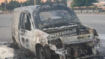 сгоревшее авто