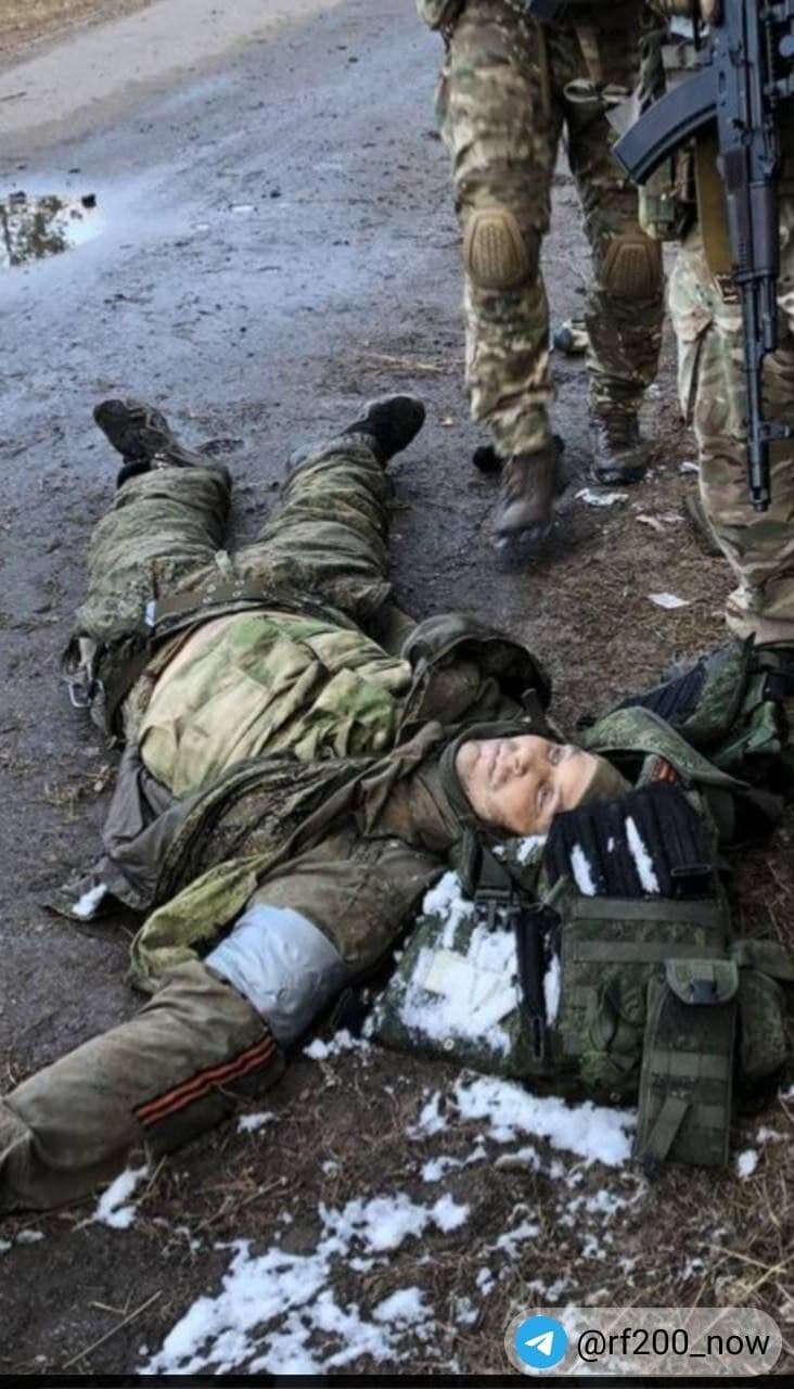 Погибший русский солдат