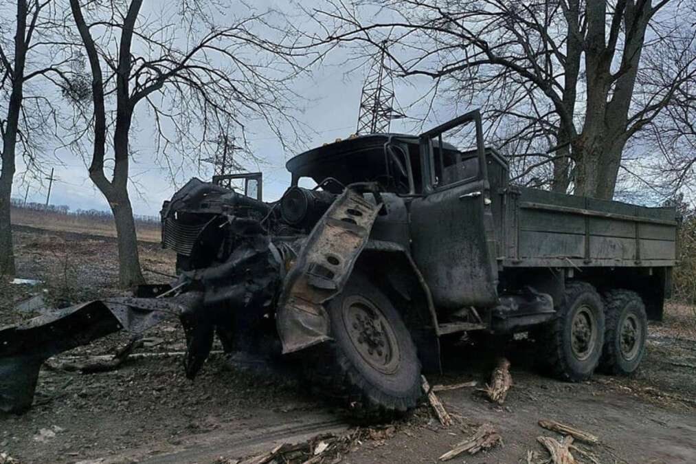 Сгоевшая техника оккупантов