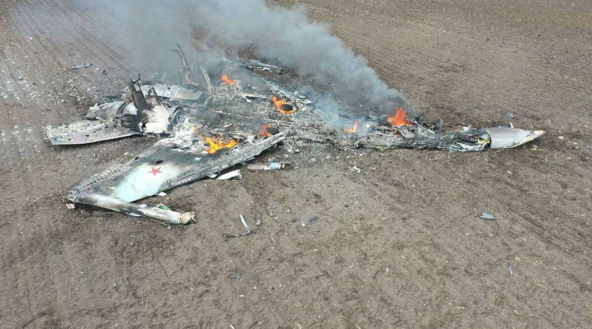 Сгоревший самолет