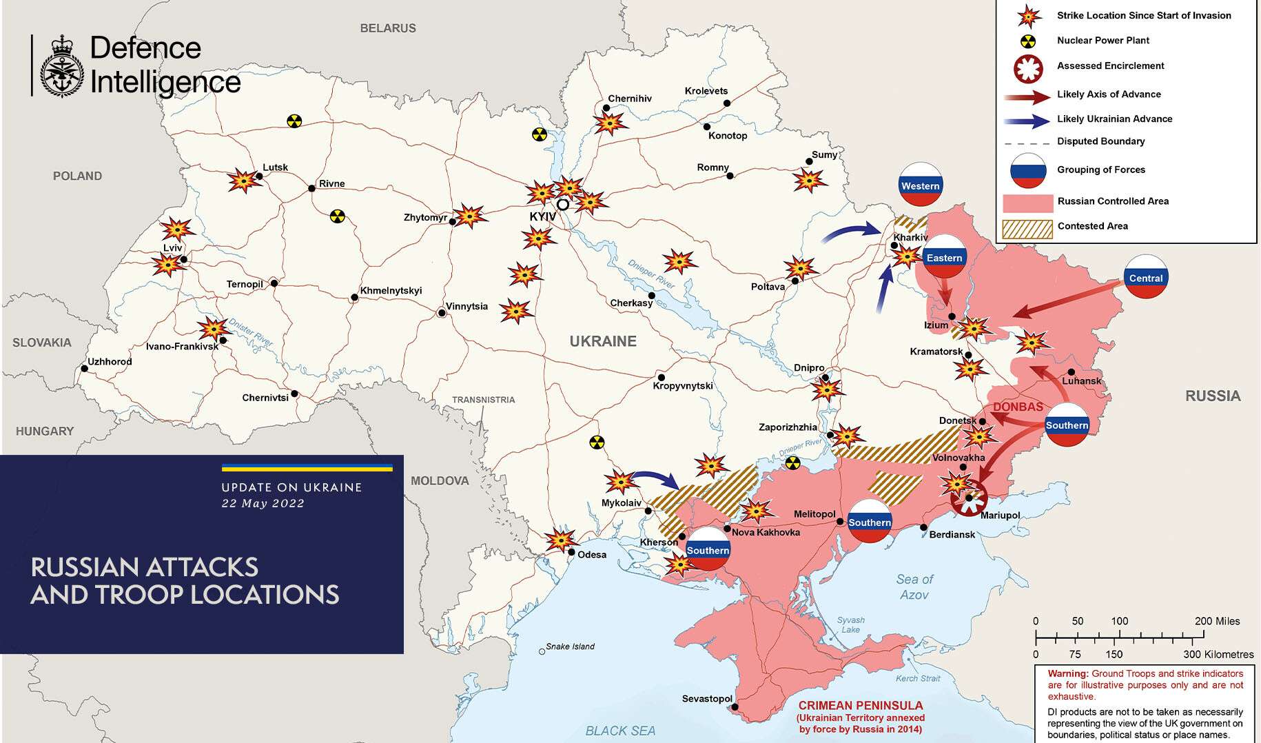 Карта бойових дій 23 травня