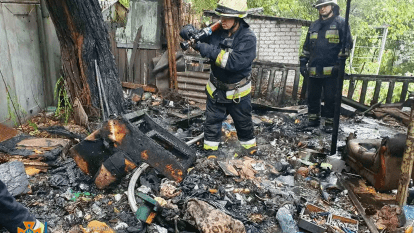 Пожар в Днепре на Рабочей