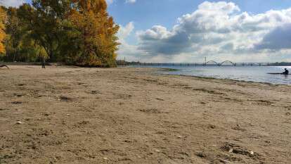 упал уровень воды в Днепре