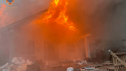 Пожар в Днепровском районе
