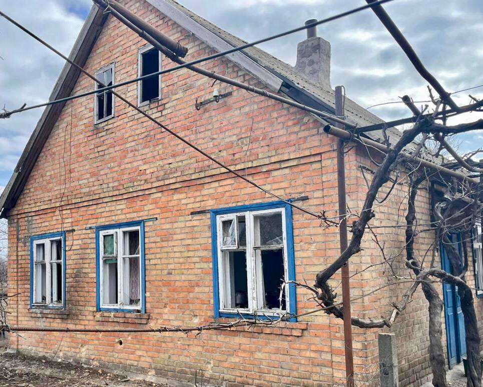 Выбило окна в доме Никопольский район