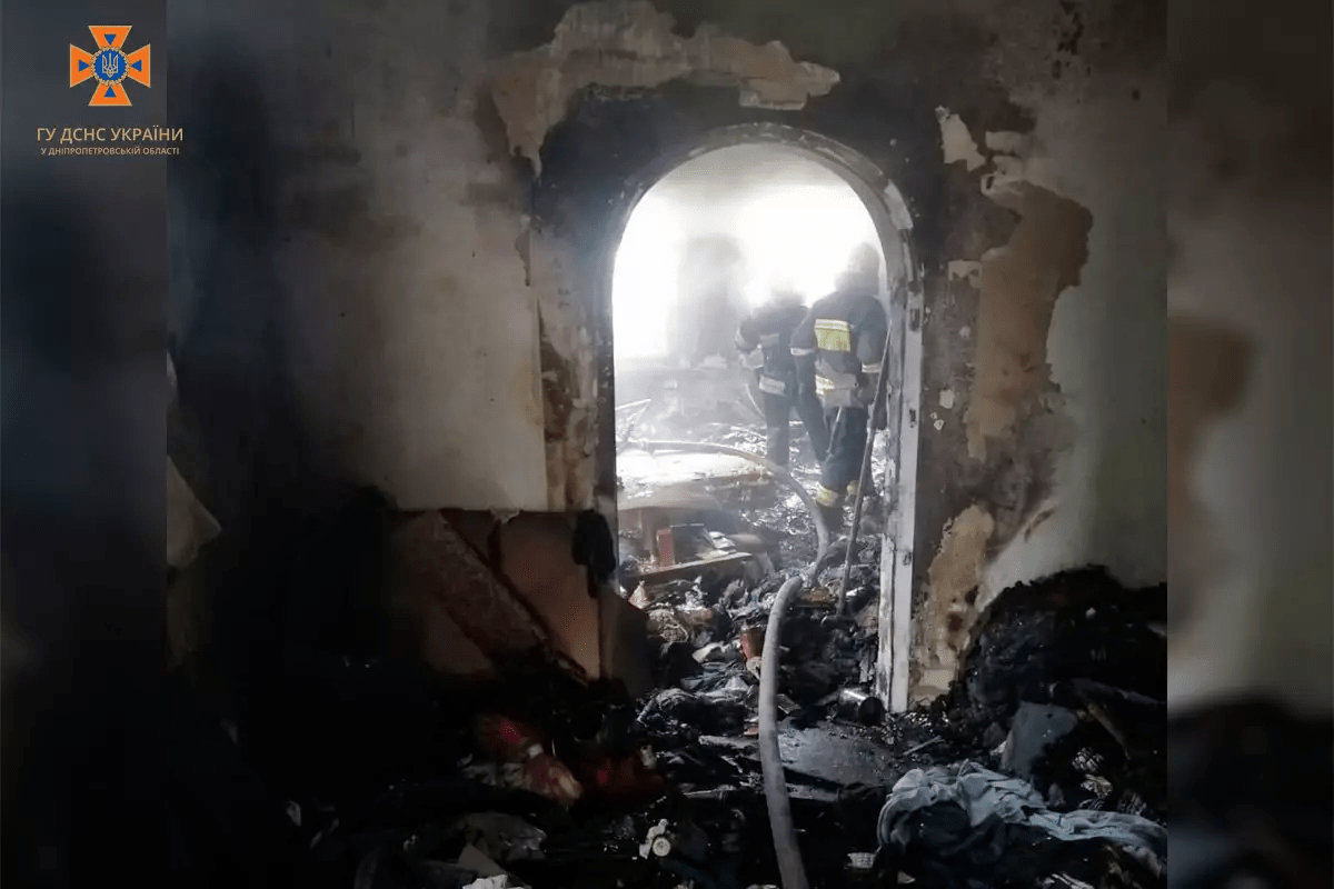 Пожар в частном доме Днепр