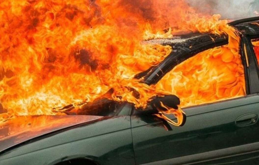 Сгорело авто