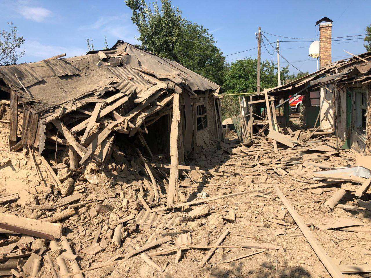 наслідки обстрілу Нікополя