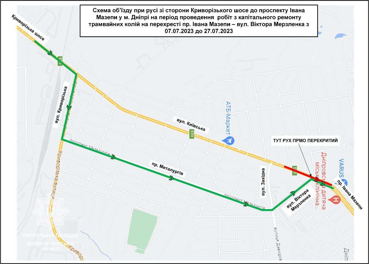 Схема объезда