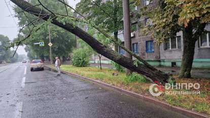 Последствия ливня в Днепре