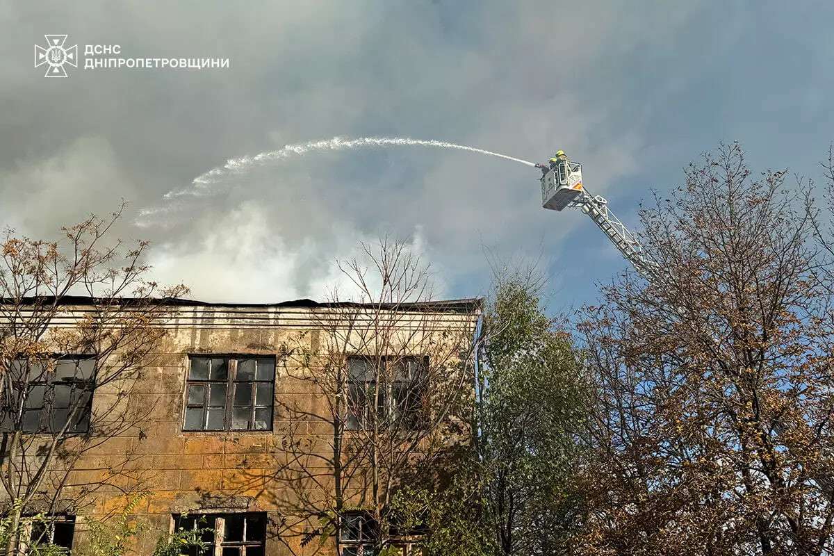 Масштабный пожар в Днепре