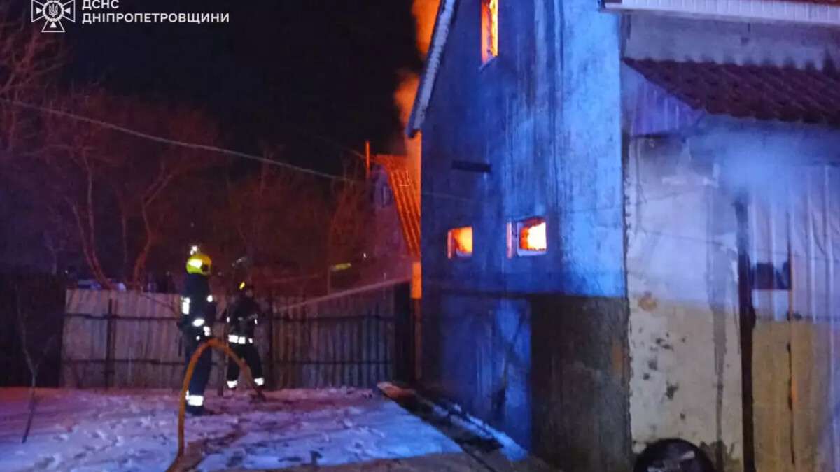 Пожар в Днепровском районе