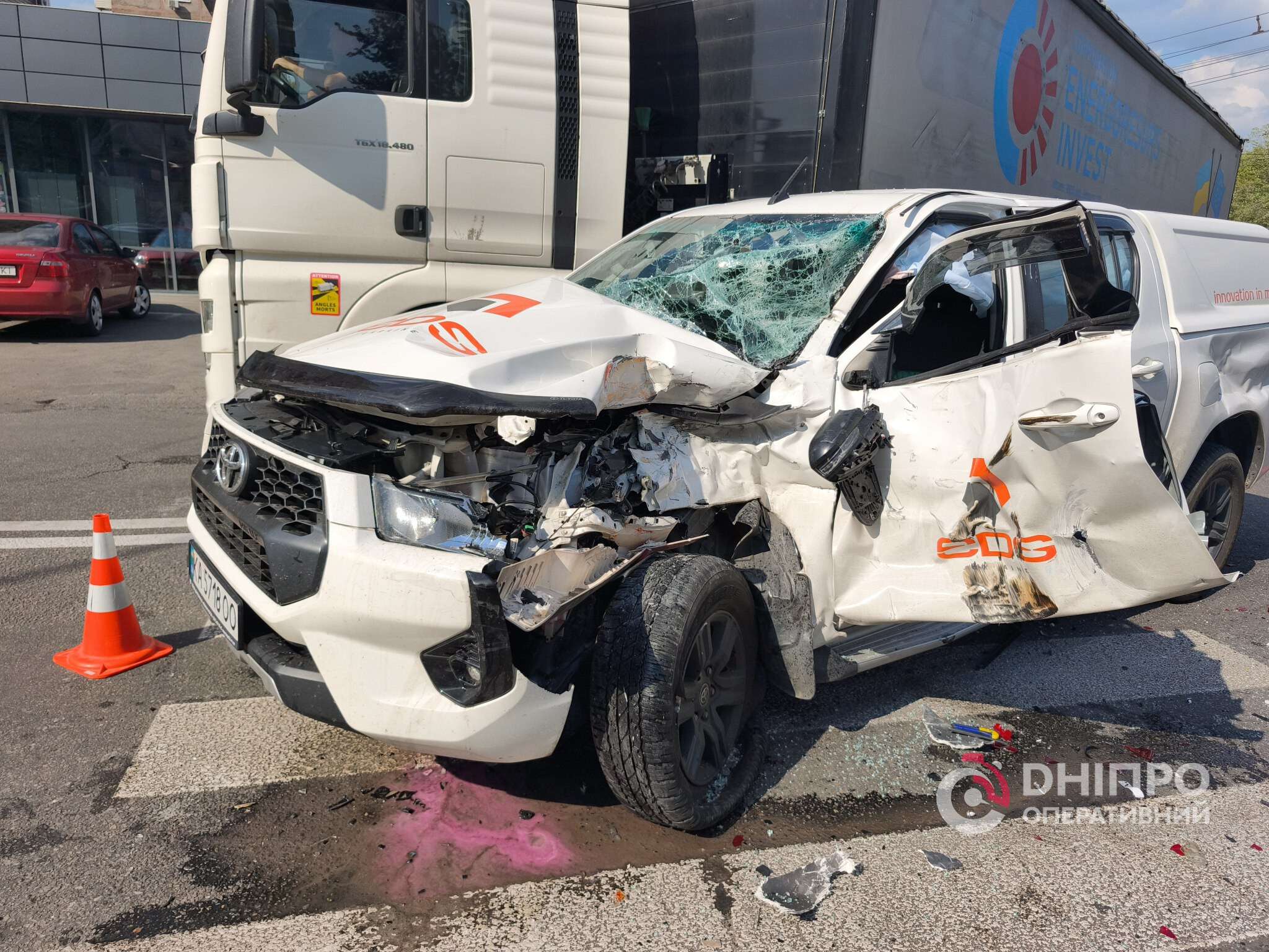 ДТП на Слобожанском проспекте с участием авто ГСЧС