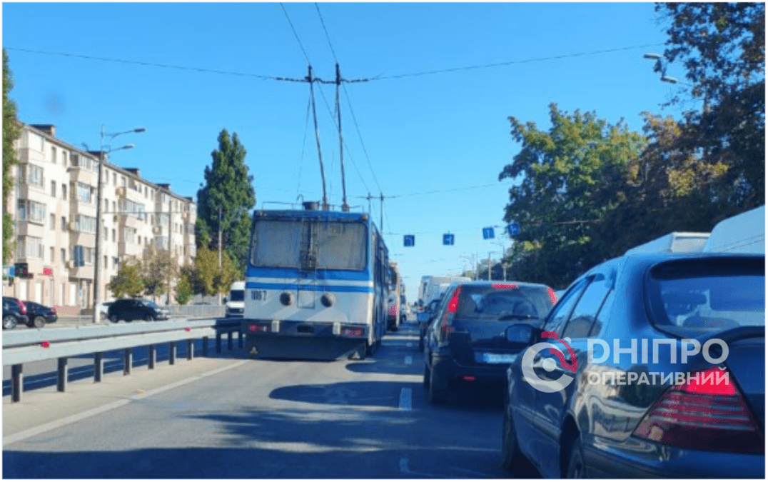 Затори у Дніпрі 19 серпня