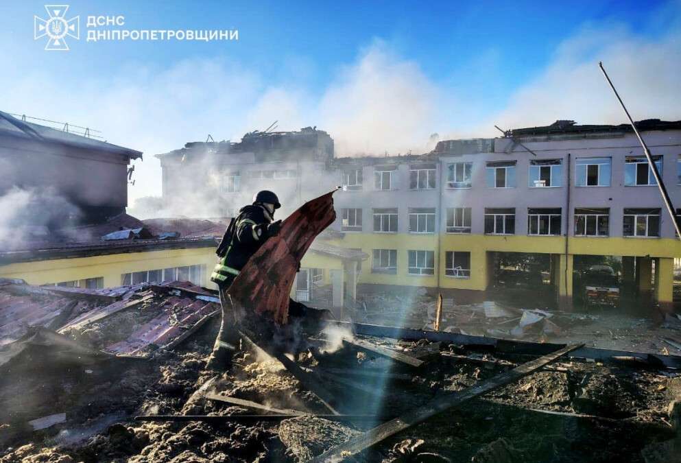 Оккупанты уничтожили лицей в Васильковке