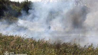 Масштабные пожары в Днепропетровской области