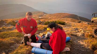 Спасли женщину