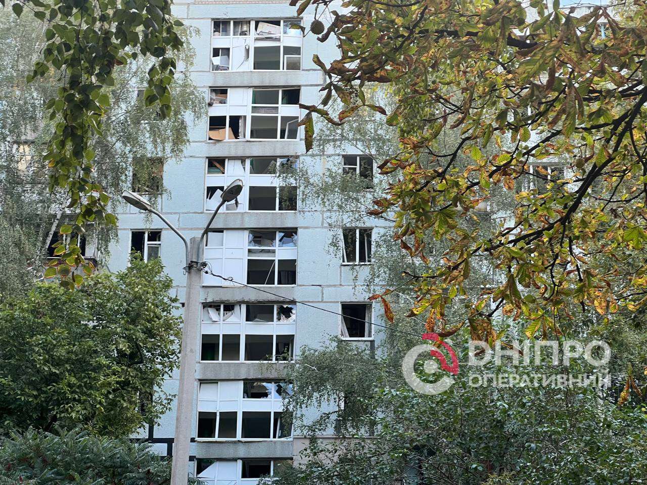 Последствия российской атаки на Днепр 20.09.2025