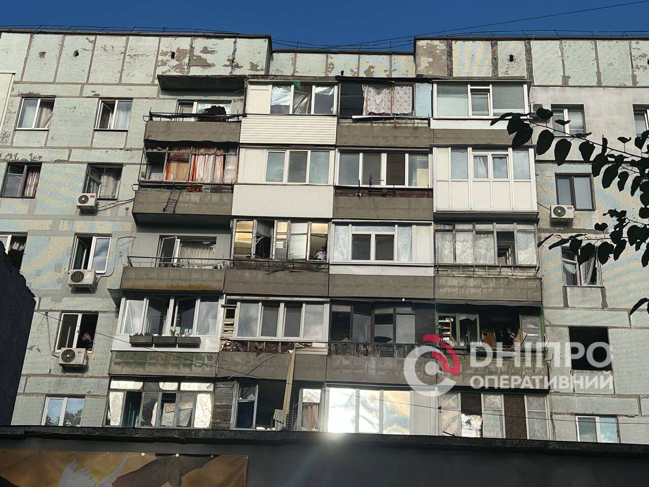 Последствия российской атаки на Днепр 20.09.2025