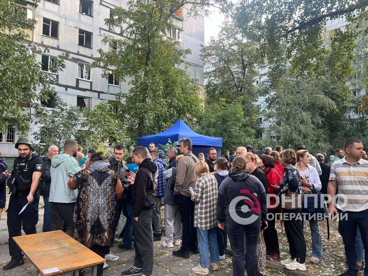 Последствия российской атаки на Днепр 20.09.2025