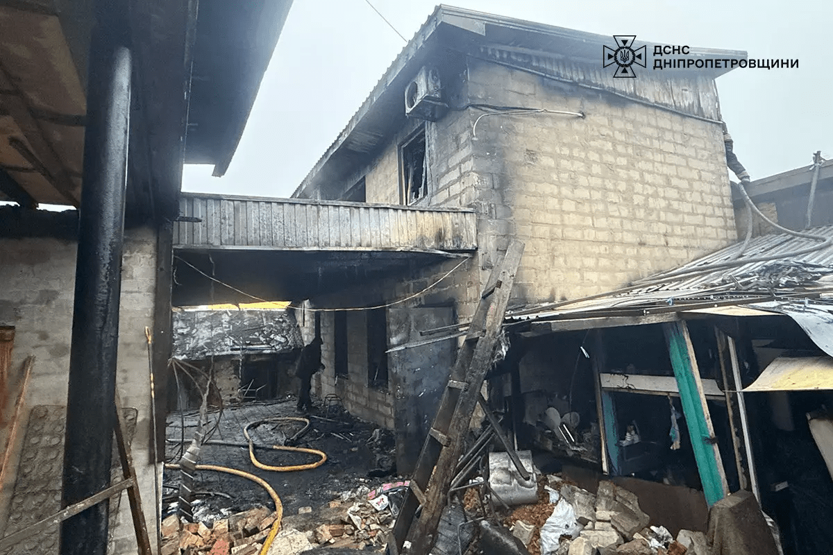 Сгорел дом в Днепре