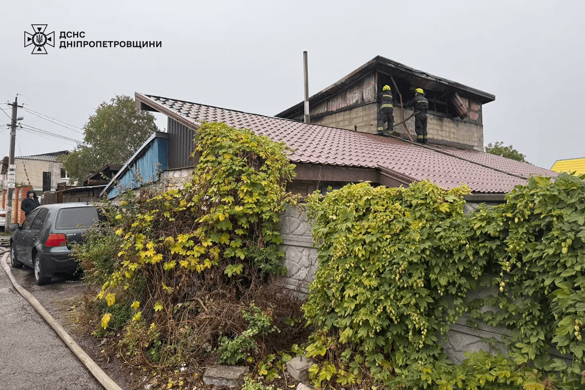 Сгорел дом в Днепре