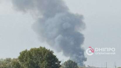 Масштабный пожар на левом берегу 7 октября