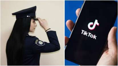 Девушка в форме полиции