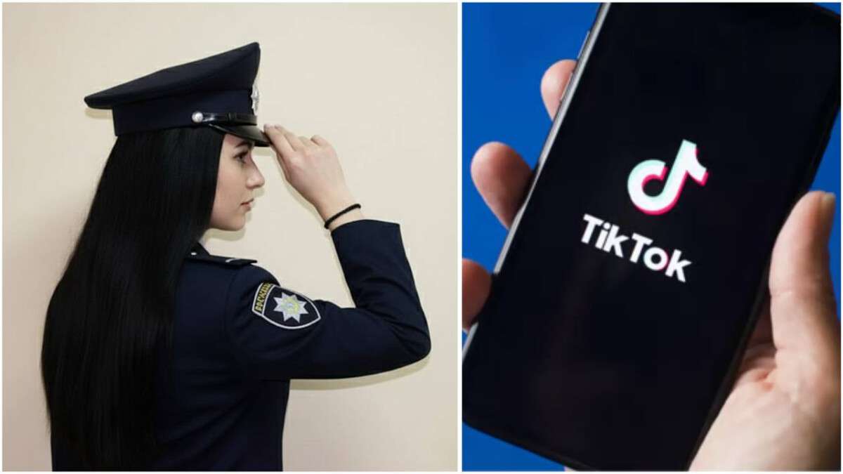 Дівчина в формі поліції