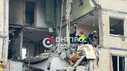 Удар по будинку в Дніпрі