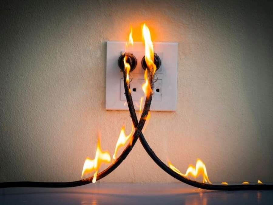 Пожары, вызванные неисправной электропроводкой