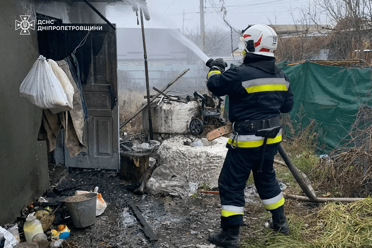 Пожар в Мирном