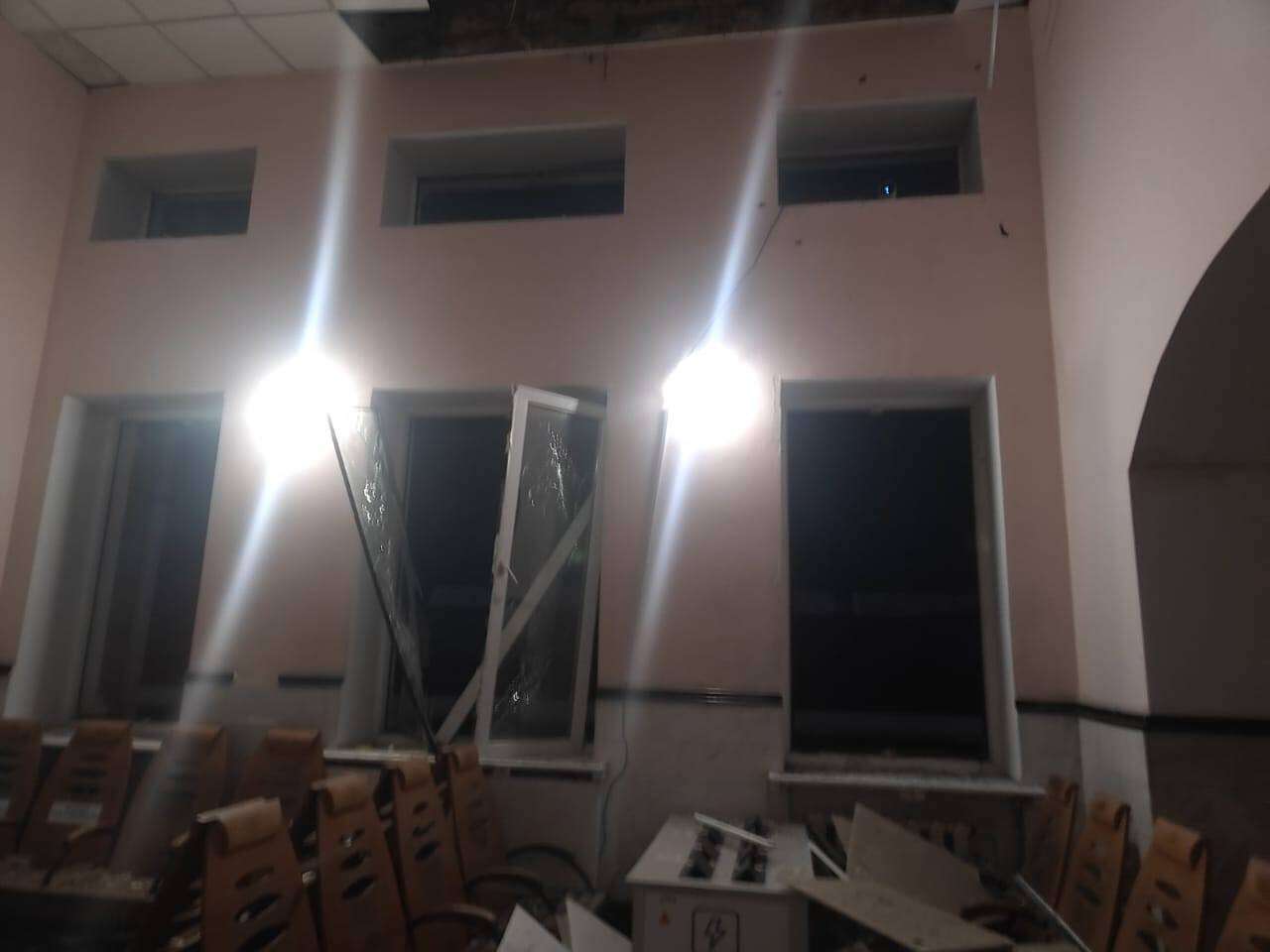 Вокзал после удара рф