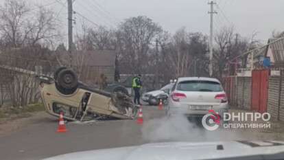 ДТП на Незламній: перекинулася «Нива» після зіткнення з «Lanos»- подробиці
