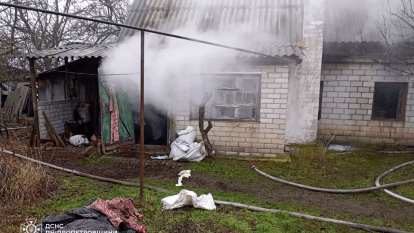 Пожар в Днепровском районе